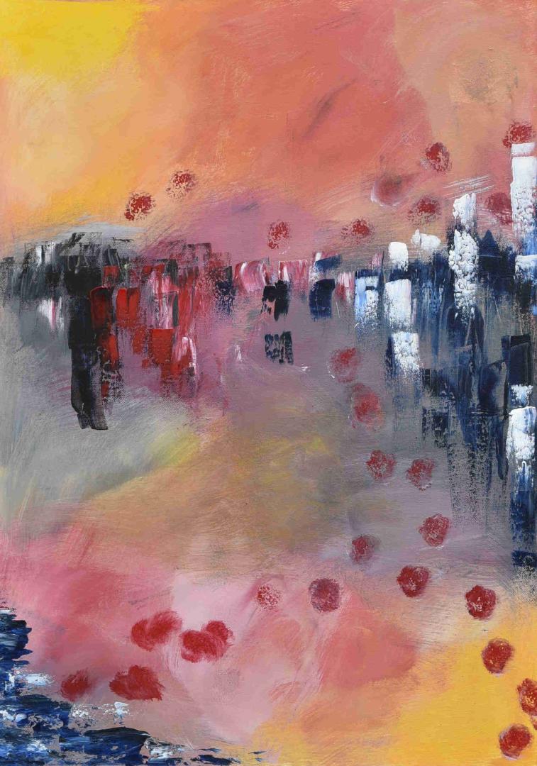 
Nr. 16, Acryl auf Leinwand, 2018, 
    50&nbsp;cm &times; 70&nbsp;cm
