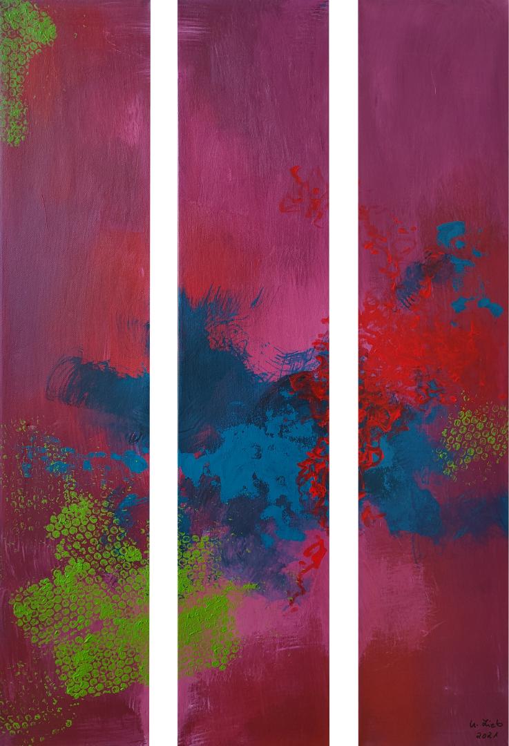 
Nr. 27, Acryl auf Leinwand, 2021, 3 &times; 
    20&nbsp;cm &times; 100&nbsp;cm
