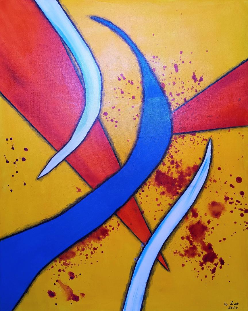 
Nr. 34, Acryl auf Leinwand, 2022, 
    80 cm × 100 cm
