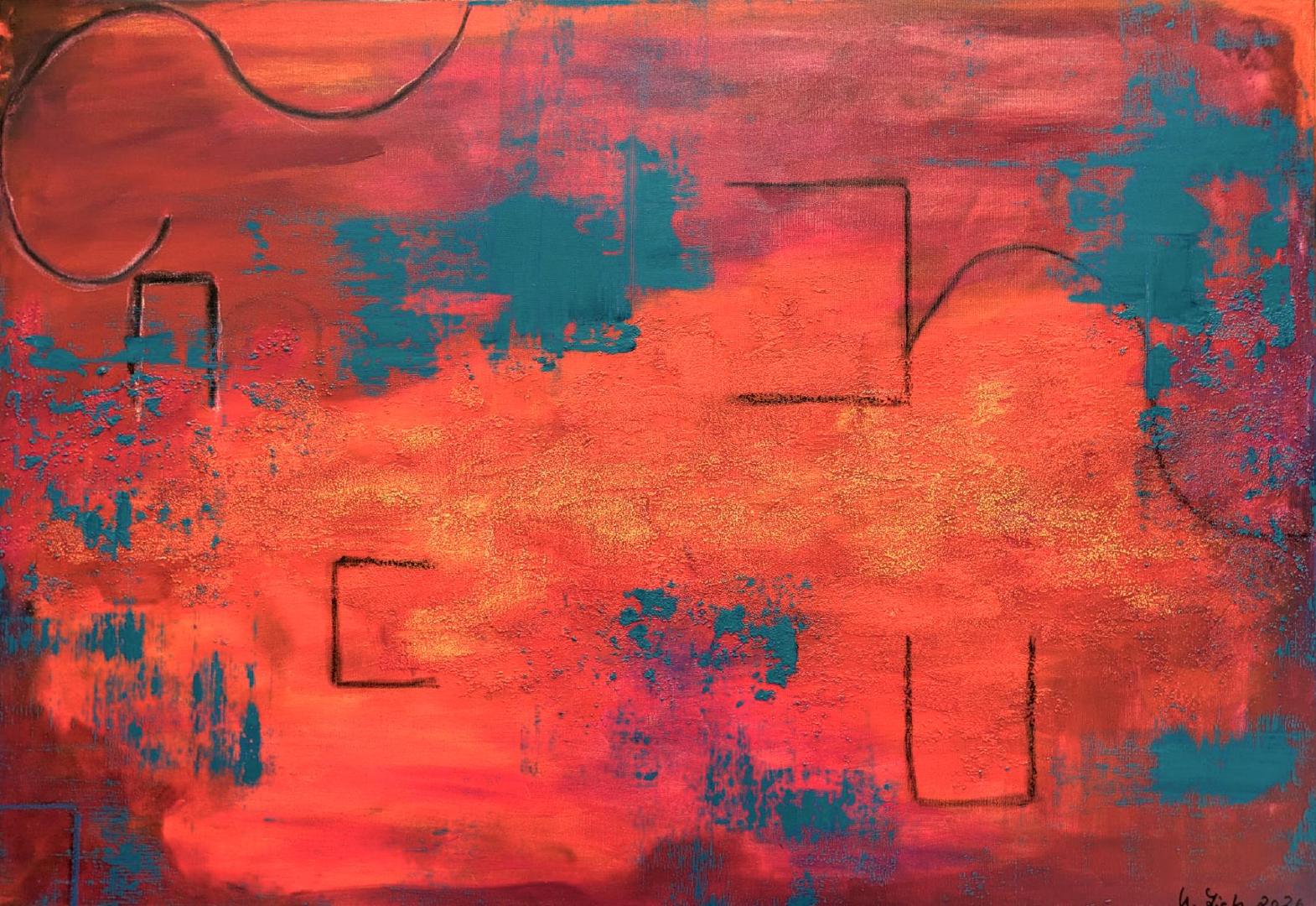 
Nr. 47, Acryl auf Leinwand, 2026, 
    100&nbsp;cm &times; 80&nbsp;cm
