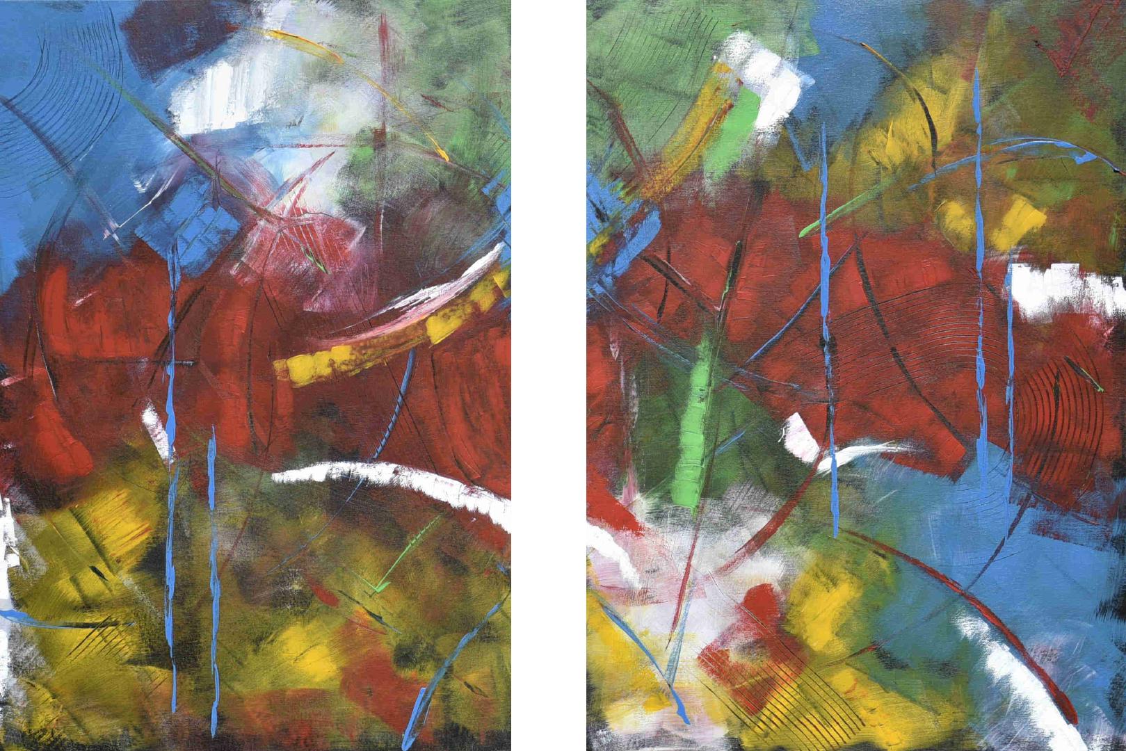 
Nr. 8, Acryl auf Leinwand, 2017, 2 &times; 
    35&nbsp;cm &times; 50&nbsp;cm
